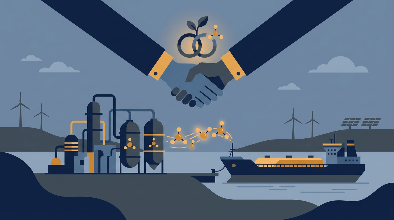 A graphic representation of ammonia production or a chemical plant.