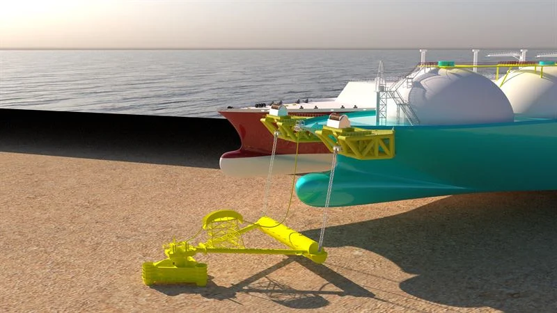 An LNG carrier or an FLNG terminal in Southeast Asia